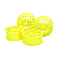 TAMIYA 타미야 18본 스포크 휠 4개입 형광 옐로우 24mm 오프셋0 54852