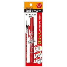 ZEBRA 按壓式油性奇異筆, 細字-紅色, 紅色, 1個裝