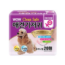 와우 크린세이프 반려견 기저귀 암컷 20p, 1개, 20개입, 미니