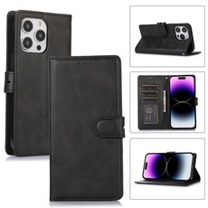 可插卡 牛皮翻蓋皮套 適用於 三星, 小牛皮紋皮套-黑色,三星 A07 5G