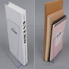투명 L자형 북엔드 2개입 투명책꽂이 투명북엔드대형 책고정북엔드 L자북엔드 아크릴북엔드