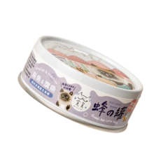 貪貪 貓罐頭 蜂之罐 貓主食罐 蠶蛹 滴雞精 低磷 濕食 肉泥, 80g, 1個, 烏魚&旗魚