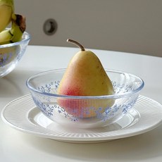 마메종키친 블루로즈 글라스 샐러드볼 S, 혼합색상, 1개