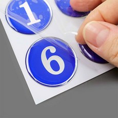 소보보 번호판스티커 에폭시번호판, 빨강(1~50)