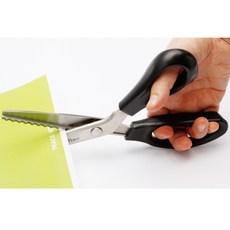 평화 핑킹가위 200 75mm 타원형 1개입 날무늬가위 종이가위, 본상품