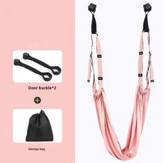 에어리얼 요가 해먹 스윙 체조용 실크 트랙스 서스펜션 트레이닝 홈짐 피트니스 장비, 색상: 3. Pink
