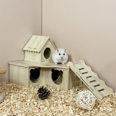 햄찌무드 햄스터 원목 은신처 미로룸 계단, 1세트, 미로룸 계단 C