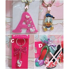 Hello Kitty 小美人魚 唐老鴨 造型 公仔 吊飾 掛飾 鑰匙圈 包包吊飾, 1個, B