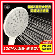 超大面積加壓省水蓮蓬頭/沐浴花灑 (120mm面板), 超大12cm增壓蓮蓬頭電鍍銀, 1個