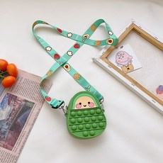 팝잇 미니가방 푸쉬팝 가방 크로스백, 아보카도, 1개