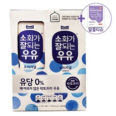 트레이더스 매일 소화가 잘되는 우유 930ML X 2 [아이스박스] + 더메이런알콜티슈, 1개
