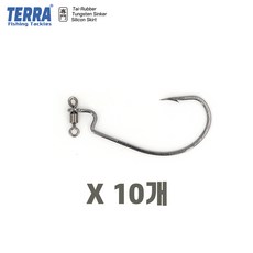 다운샷 스위벨훅 광어다운샷 채비 바늘 / 가마가츠 데코이 어퍼컷 DS 3/0 4/0 호, 1세트, 10개입