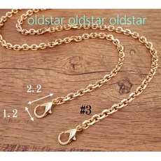oldstar 包包替換鏈條, 1個, 銅鏈Dr款淺金+3號小鉤110cm