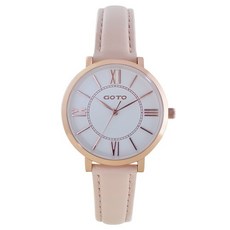 GOTO 浪漫小資女系列 IP玫x白x粉皮腕錶, 1個
