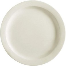 Restaurant China레스토랑 가치 스톤웨어 협림7.25oz 부용컵 브라운스패클아이보리, Plate 6 1/2, Ivory America White