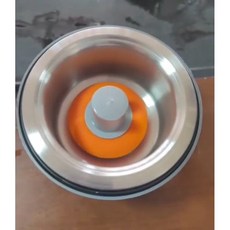 泉發牌 白鐵水槽按壓式下水小提籠 廚房水槽排水過濾 防堵塞, 1個, 白鐵