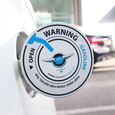 [비브랜드](더원스)혼유방지 주유구캡 풀커버 데칼스티커 인테리어 악세사리 보호필름 티볼리에어 호환, 화이트/디젤, 1개