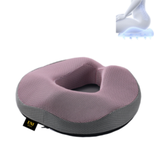 이엔아이 메쉬 기능성 메모리폼 도넛 치질방석, 핑크, 1개