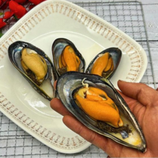 자연산 제철 대왕 홍합, 1박스, 1kg (4-7미내외)