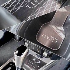 티볼리 시즌1 메탈 컵홀더 도어캐치 기스방지 몰딩, 도어캐치 C타입_블랙