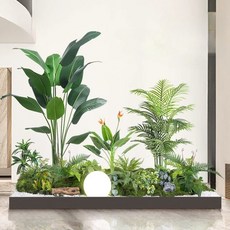 실내조경 인조 화단 꾸미기 조형물 테라스 카페 마당, 1개, 물방울 관음 120cm 화분