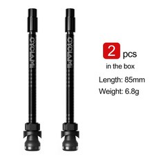 CYCLAMI 45 65 85mm 튜브리스 밸브 자전거 알루미늄 합금 프레스타 니플 탈착식 코어 에어 밸브 로드 MTB, 03 2 pcs 85mm, 1개