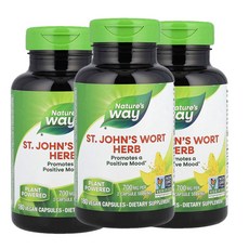 네이처스웨이 세인트존스워트 허브 베지테리언 캡슐, 180회분, 3개