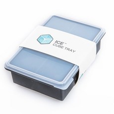 矽膠副食品分裝盒 輔食盒 冰磚盒 製冰盒, 1個, 黑色-6格