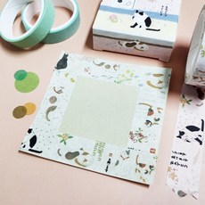 마스킹 수채화 고양이 테이프, 본상품