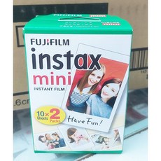 FUJIFILM 富士 instax mini 拍立得空白底片 (灑花邊框) - 趣味底片 適用mini系列相機, 1包, 雙包裝彩盒(20張底片) 2026/12, 錢包尺寸