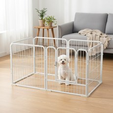 강아지 울타리 애견 펜스 고양이 팬스 케이지, 1개, 화이트