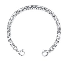 LinnaLOVE 러브 스테인리스 스틸 교체 가능한 의료 경고 ID 팔찌 체인 남성 및 여성용 저자극성 체인(태그 미포함) 사이즈 12.7cm(5인치)/15.2cm(6인치, Rolo, 7 Inches