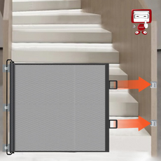 모가펫 슬라이딩 안전문 강아지 반려동물 매쉬 펜스 가림막, 1개, 블랙