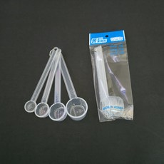 국산 프로계량컵4종 계량스푼4종 긴손잡이4종 컵형4종 0.5~200cc 47종 별도구매가능, 1세트, 투명