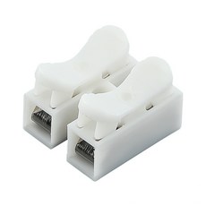 快速接線端子 接線器 電線連接器 分線器 快速接頭 二進二出 免接線 快速接線夾, 100個, 普通-白色（1個）, 普通款（白色）