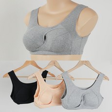 온드레 빅사이즈 노와이어 순면 코튼수면브라 3종세트