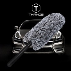 THANOS 除塵用捲毛灰色圓形除塵撣 吸附灰塵型, 1個