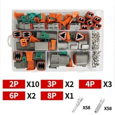 KERE 도이치 DT 시리즈 방수 와이어 커넥터 키트 핀 박스 포함 자동차 밀폐형 플러그 DT06-2 3 4 6S DT04-2 6P 288