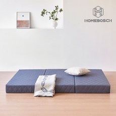 HOMEBOSCH 3단 접이식 매트리스 16cm (슈퍼싱글 퀸) 토퍼 수면매트 바닥매트