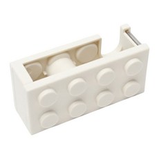 큐티감성 데스크테리어 블럭모양 테이프 컷팅기 디스펜서 사무실용 테이프디스펜서, 1개, 화이트