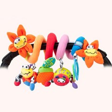 유모차장착 오감만족 해바라기 유모차 아기장난감 출산 첫놀이감 선물세트 빙글빙글