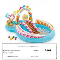 대형 수영장 미끄럼틀 풀장 가정용 물놀이 에어풀장 간이수영장 야외수영장, 캔디랜드 분수, 1개