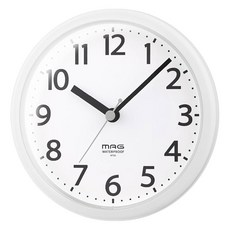 MAG(마그) 바스크록 마그넷 자석 벽걸이 시계 벽걸이 시계 탁상 시계 아날로그 생활 방수 IP54 스탠드 소음 없는 연속 초침 플라스틱 보기 쉽다 심플 욕실 세면실 탈의실 욕실