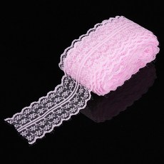 10 yard/lot 45mm 레이스 리본 레이스 트림 패브릭 소박한 웨딩 장식 손수 수 놓은 봉제 의류 드레스 diy 재료, 분홍색, 1개