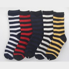여자 스트라이프 발목긴 겨울 양말 랜덤 3켤레 발건강 목조임없는 삭스 질긴 선물