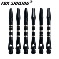 6PCS 41mm 다트 샤프트 알루미늄 2BA 액세서리, Black, Medium