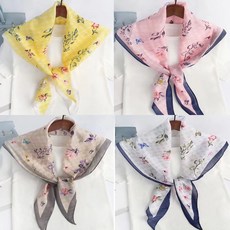 마름모 화사한 스카프 플라워 포인트 꽃 간절기 4종