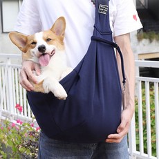 강아지 이동가방 숄더 슬링백, 1개, 그레이