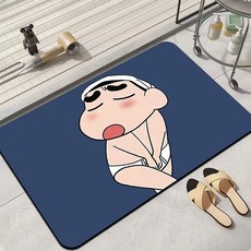 란틴 욕실 발매트 빨아쓰는 규조토 미끄럼방지매트 화장실 앞 발매트 주방 미끄럼방지 패드 남자아이 목욕, 1개, 다크네이비