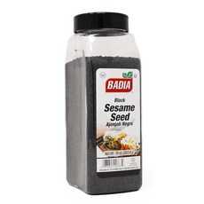 Badia 바디아 블랙 참깨 씨앗 473.2ml(16온스) - 요리 베이킹 및 장식용 통 풍부하고 견과류 바삭한 맛